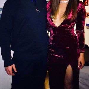 Velvet maxi dress